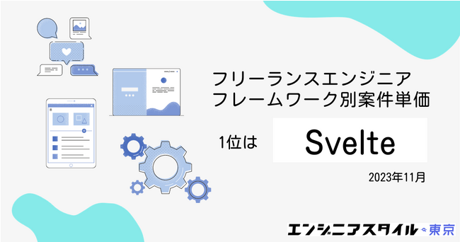 2023年11月のフレームワーク別単価ランキング、1位はSvelteで100万超え
