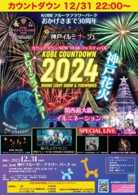 ＜先着限定3,000名＞関西最大級のイルミネーションで彩られた神戸フルーツ・フラワーパークにて年越しイベントが開催！