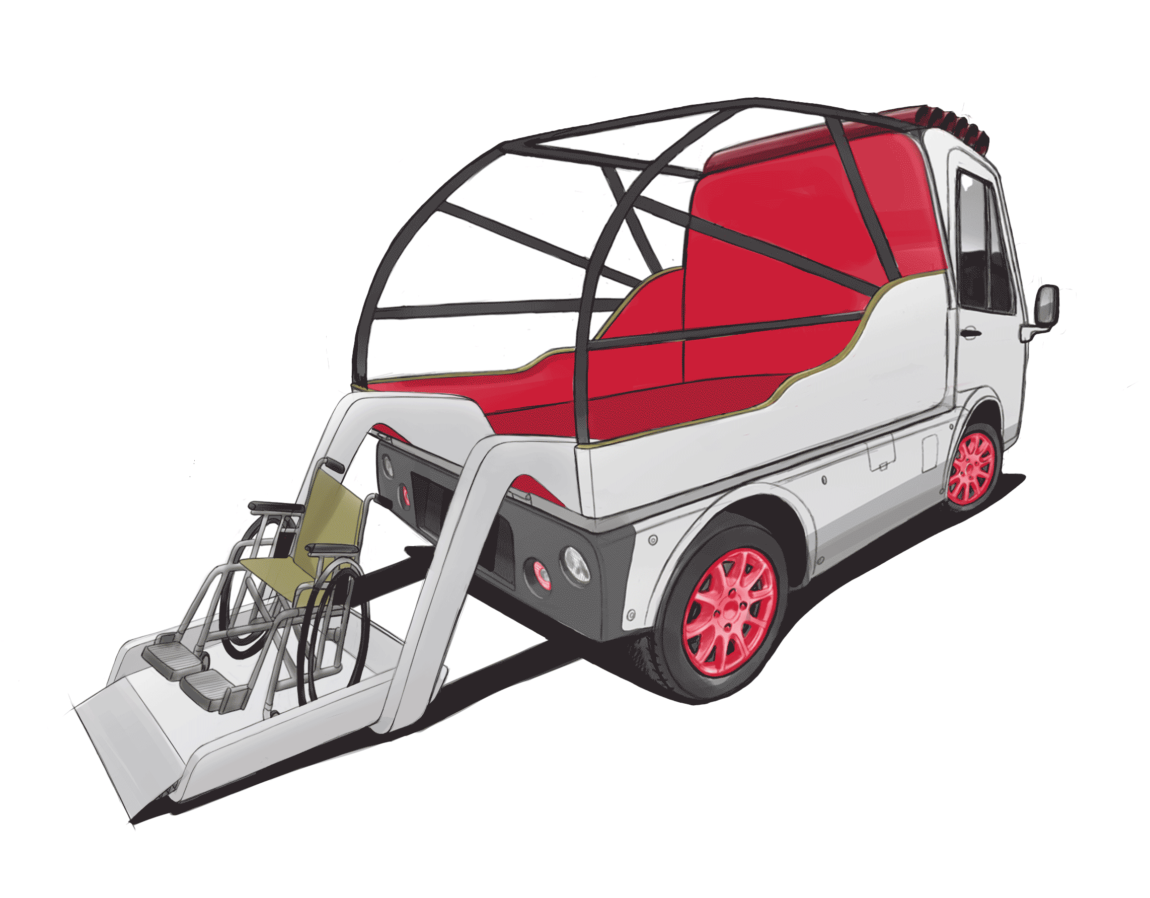 コンセプトカー＜電力車-ami1000(TM)＞、移動弱者の観光・移動・日常をサポート。新日本自動車振興協会が「東京オートサロン2024」にて展示発表。