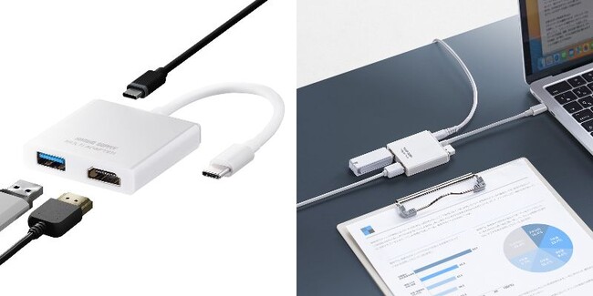 薄型、コンパクト！iPhone 15でも使えるUSBハブを2種類展開で1月5日発売