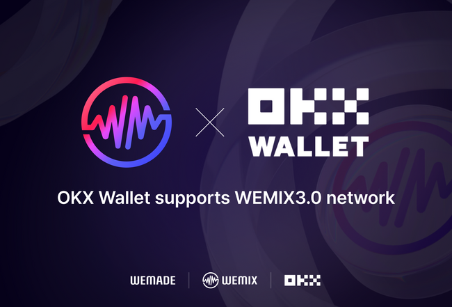 WEMIX、OKXとパートナーシップ強化・・・OKXウォレットがWEMIX3.0ネットワーク対応