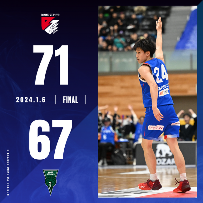 #24谷口のスリーがさく裂！B2福岡 久留米で連勝を飾る