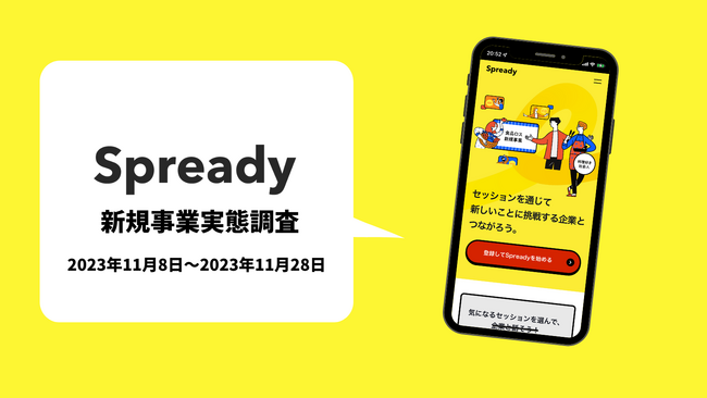 【Spready新規事業実態調査を実施】86%の新規事業担当者が「ビジネスアイディアの発想に課題を感じている」結果に