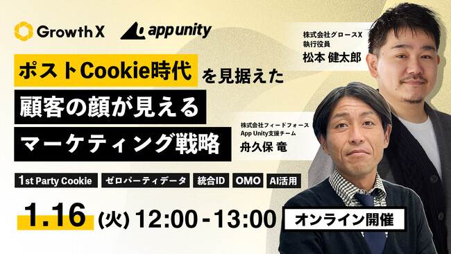 【1/16開催】「ポストCookie時代を見据えた、顧客の顔が見えるマーケティング戦略 ～ 1st Party Cookie、ゼロパーティデータ、統合ID、OMO、AI活用～」セミナー