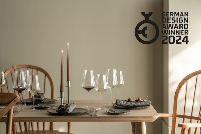 【ツヴィーゼル グラス】ハイブリッドグラスシリーズ“Duo”(デュオ)が「GERMAN DESIGN AWARD (ドイツデザイン賞)2024」で『Winner』(優秀賞）を受賞