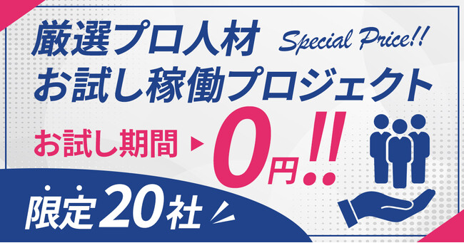 売上に直結するマーケター人材に1ヶ月間、無料で依頼可能。マーケターに特化したフリーランス紹介サービス『デジパラ』、「厳選プロ人材お試し稼働プロジェクト」を実施。