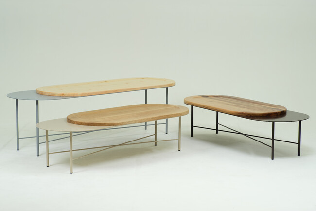 土井木工、里山材や街路樹などの地域の木を素材とした新作家具を発表。WOODコレクション（モクコレ）2024にて参考展示。