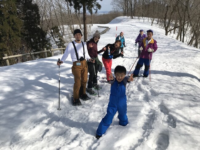スノーシューロングコース開放中！（国営越後丘陵公園）