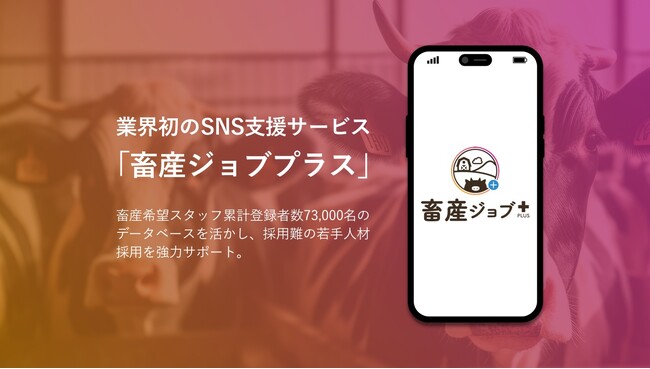 畜産業界初のSNS支援サービス「畜産ジョブプラス」の提供開始