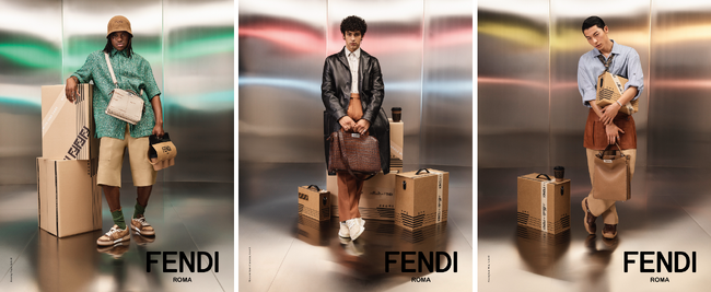 フェンディ グローバル メンズ アンバサダー、グレッグ・ハン、ジェレミー・ポープ、マッシミリアーノ・カイアッツォを起用した2024年春夏メンズ広告キャンペーン公開
