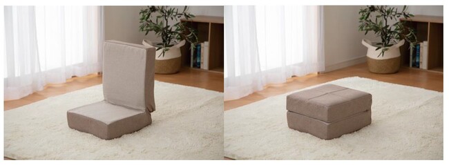 コンパクトなスツールにも座椅子にもなる機能性を兼ね備えた　「ＤＣＭ スツールにも なる座椅子」を新発売