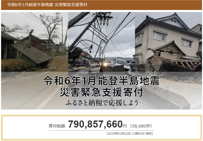 さとふる、「令和6年1月能登半島地震 災害緊急支援寄付サイト」で新潟県糸魚川市、上越市、石川県小松市、珠洲市の支援が可能に