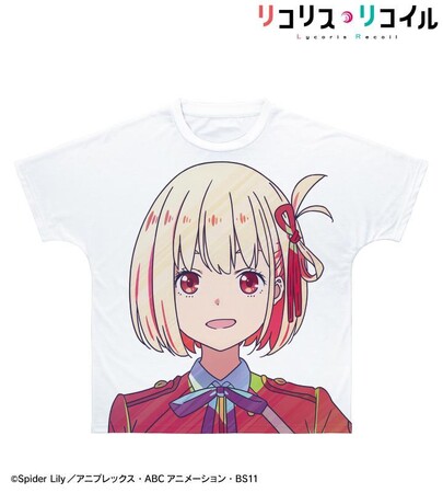 TVアニメ「リコリス・リコイル」のAni-Art clear label フルグラフィックTシャツなどの受注を開始！！アニメ・漫画のオリジナルグッズを販売する「AMNIBUS」にて