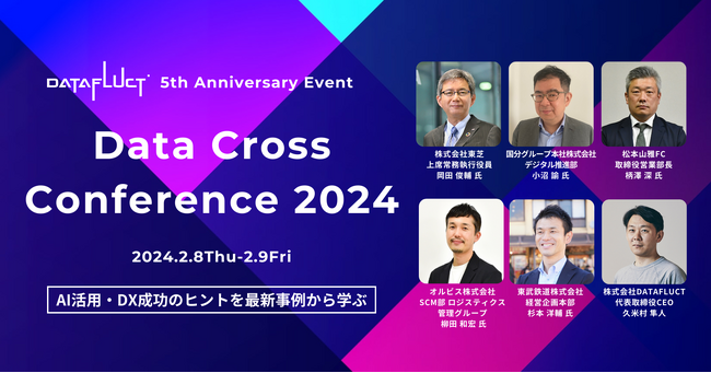 【2/8-9 オンライン開催】DATAFLUCT「Data CrossConference 2024」を開催。共創企業のDX事例や最新のデータ活用技術を紹介