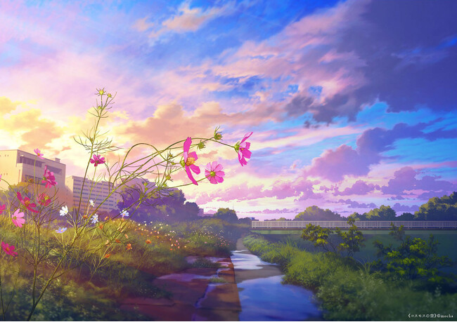 【最新作リリース】-秋の夕暮れに染められて- ｍocha「コスモスの空」『mocha展』で公開！