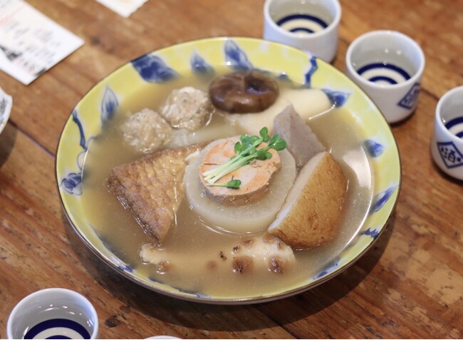 贅沢海鮮出汁おでん盛り合わせ食べ放題で991円(込1,090円)おでんと日本酒のマリアージュが楽しめる｜1/16～1/31、日本酒原価酒蔵 新宿総本店/池袋西口店/川崎店 限定で開催
