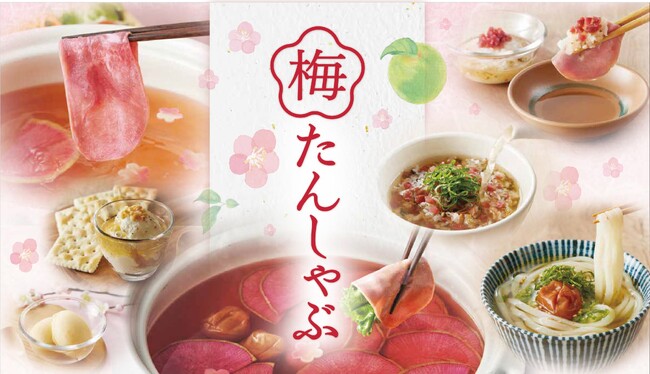 前菜からスイーツまでとことん梅づくし。梅好き必見の「極み梅たんしゃぶ」