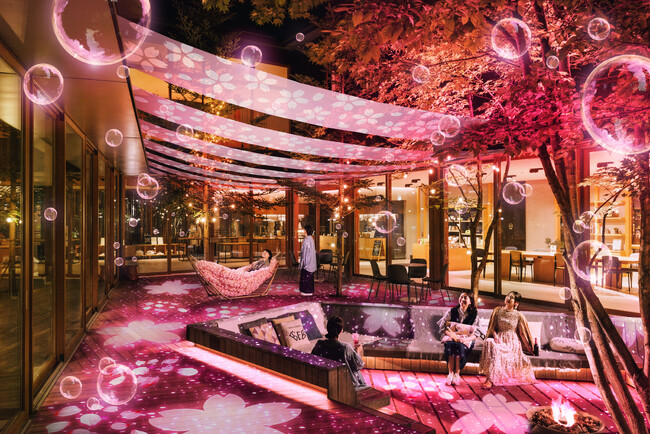 【星野リゾート　BEB5軽井沢】真夜中まで楽しめる桜の映えイベント！「夜桜チルナイト」初開催｜期間：2024年4月1日～5月10日