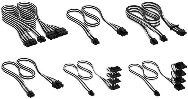 CORSAIR社製電源ユニット用スリーブケーブルセット「Premium Individually Sleeved Type-5 Cable Pro Kit」シリーズを発表