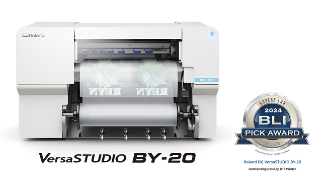デスクトップ型DTF（Direct To Film）プリンターとして初受賞！VersaSTUDIO BY-20がBLI 2024 Pick Awardsを獲得