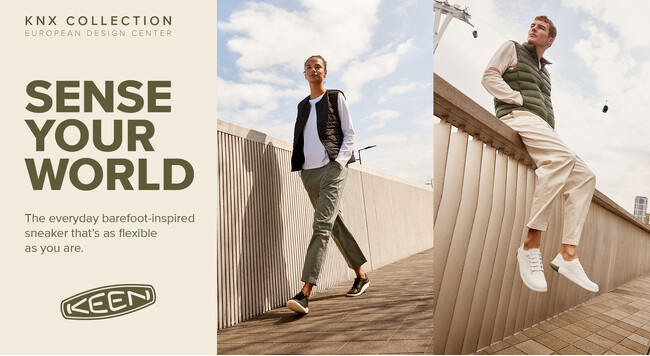 ＜KEEN＞の“裸足”からインスパイアされた軽量＆薄底パッカブルスニーカーであなたの “世界”とコネクトしよう。ヨーロピアンデザインのスニーカー『KNX LACE』が登場