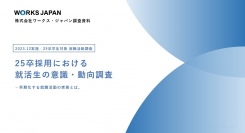 25卒学生の約20％は内々定を獲得済み｜ワークス・ジャパン【25卒学生】冬調査