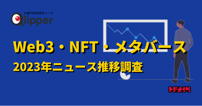 【Qlipperレポート】Web3・NFT・メタバースの報道ピークは2023年3月、その後は下火に　2023年のウェブニュース推移を調査