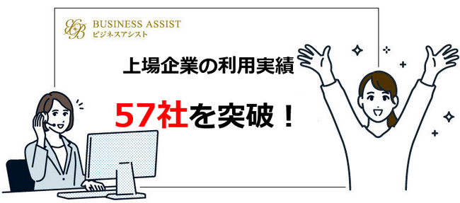 上場企業の利用実績が57社を突破、ビジネスアシストの「電話代行秘書サービス」を導入し業務効率化