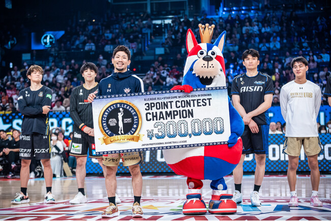 #14 岸本隆一選手がBリーグオールスター3Pコンテストの賞金を令和6年能登半島地震被災地へ全額寄付しました