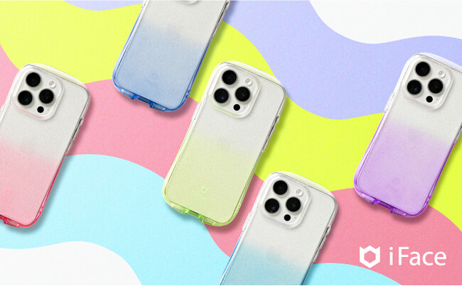 モバイルアクセサリーブランド「iFace（アイフェイス）」全面クリアのケースが人気の「Look in Clear」シリーズから耐衝撃性抜群のきらめきが可愛いラメのスマホケース新登場！
