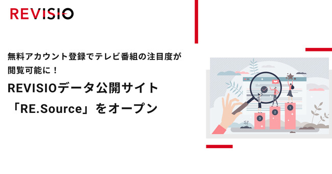 無料アカウント登録でテレビ番組の注目度が閲覧可能に！REVISIOデータ公開サイト「RE.Source」をオープン