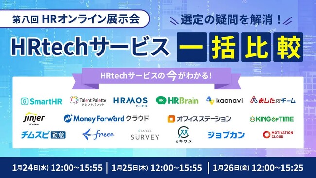 ラフール、jinjer主催16のHRtechサービスを一括比較できる「第八回 HRオンライン展示会」に出展