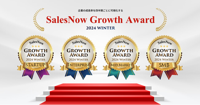 「SalesNow Growth Award 2024 Winter」国内540万社の動的データから急成長企業全80社を発表！