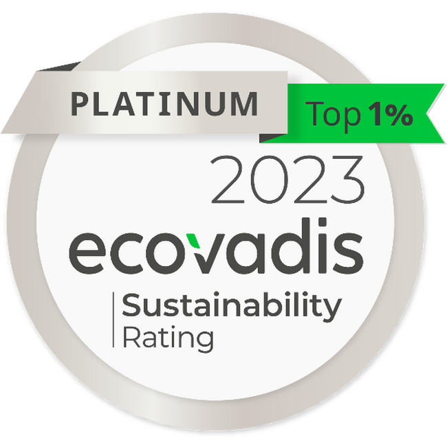 EcoVadis社のサステナビリティ評価で2年連続、最高ランクの「プラチナ」評価を獲得