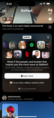 “映えない”&“盛らない” SNSアプリ「BeReal」が新機能を発表　公式アカウント機能「RealPeople and RealBrands」を2月6日（火）から開設