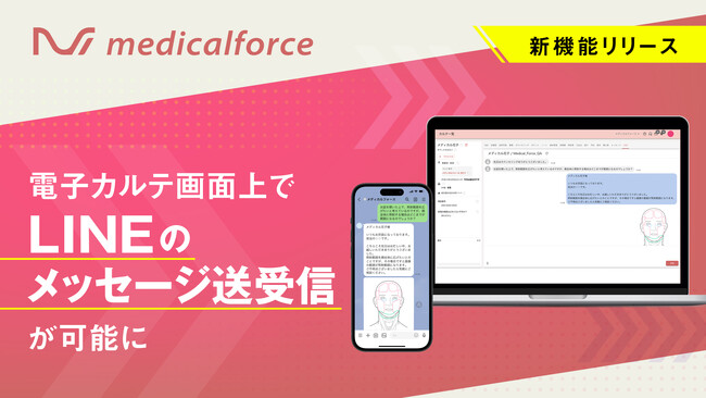 自由診療クリニック向け電子カルテ「medicalforce」、電子カルテ画面上でLINEのメッセージ送受信ができる新機能をリリース
