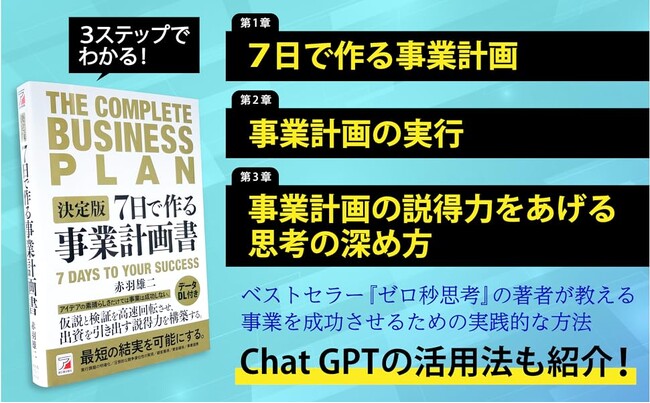 『ゼロ秒思考』の著者による最速で実践的な手法！『決定版　7日で作る事業計画書』1月19日発売