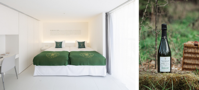 シャンパーニュ業界で最も精力的にサステナブルに取り組むテルモン！グリーン×シャンパーニュの世界観に包まれる専用ルームが日本初登場！Cuvee J2 Hôtel Osaka by 温故知新