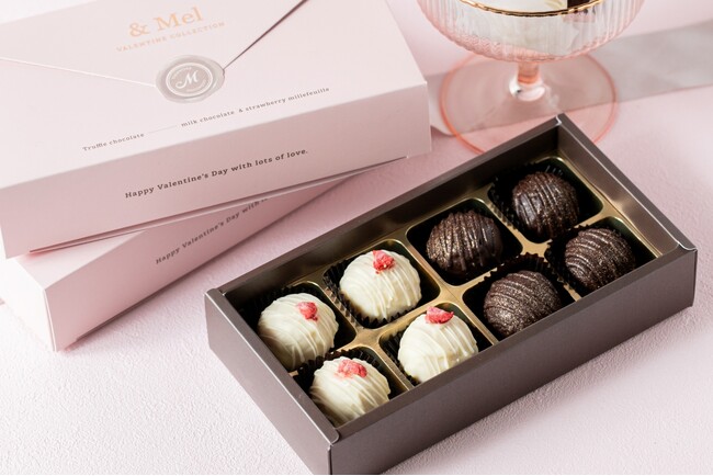 毎週数分で完売するEC限定のスイーツブランド『&Mel 』からValentine Collection「食物繊維たっぷりトリュフチョコレートボックス」「バレンタインクッキー」が2日間限定予約受付開始！