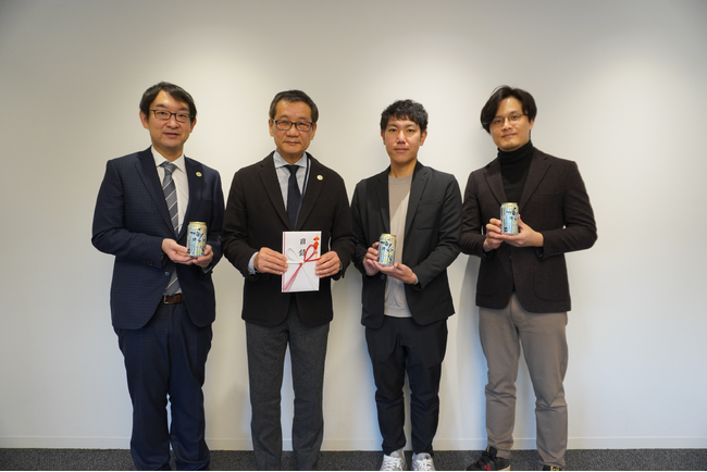 刀剣文化発展のためビールの売上金額一部を寄付