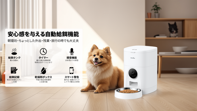 Wansview新品【カメラ付き自動給餌器P1】発売！愛するペットと共に新しいライフスタイルを楽しもう！