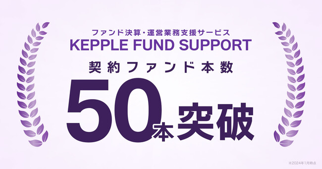 ケップル、ファンド決算・運営業務を支える「KEPPLE FUND SUPPORT」導入数50ファンドを突破