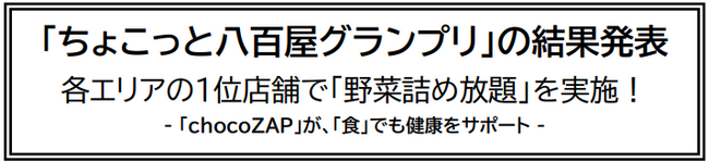 「ちょこっと八百屋グランプリ」の結果発表！各エリアの１位店舗で「野菜詰め放題」を実施！