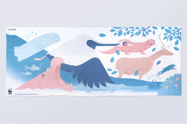 【WWFジャパン公式オンラインショップ PANDA SHOP × chart project(R)】OCS認証を取得したサステナブルな「手ぬぐい」を発売
