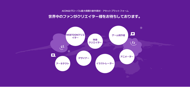 【漫画・WEBTOON素材のプラットフォームACON】日本の素材販売者を積極的に募集開始