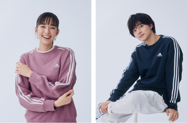 【着ごこち、格別。】アディダス スポーツウェア 最新コレクション「ESSENTIALS PLUS (エッセンシャルズ プラス)」佐藤栞里さん、櫻井海音さんをビジュアルに起用