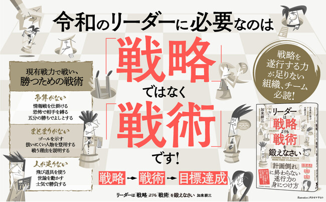 戦術の妙で勝利を掴む『リーダーは「戦略」よりも「戦術」を鍛えなさい』本日発売