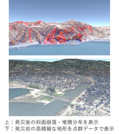 東京都デジタルツイン３Dビューアによる能登半島地震の被害状況の可視化について
