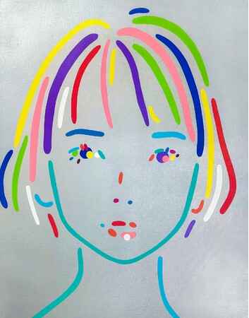 【京都 蔦屋書店】井上晋太郎 個展「LINE IS BEAUTIFUL」を2月24日（土）より開催。カラフルな線で現代女性の内面を描くシリーズに、過去の名画に描かれた美人画が初登場。初の立体作品も。