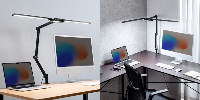多関節なので欲しいところに動かせるを調色・調光も可能なデスクライトを2月7日に発売